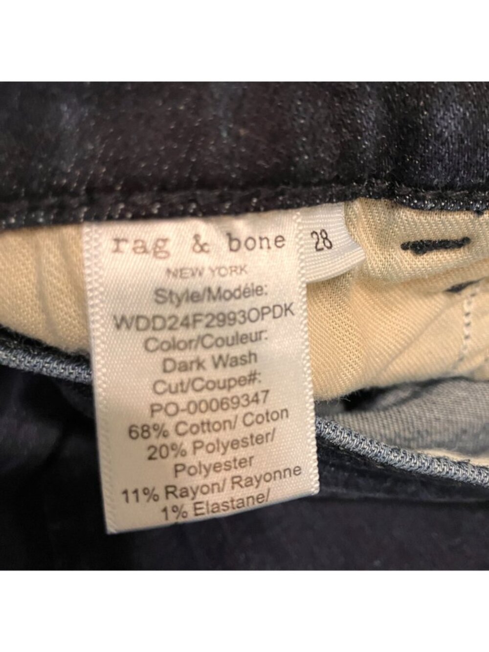 Rag & Bone Womens Serena High-Rise Crop Wide Leg Jeans Size 28 Blue Dark AN EXC - Picture 5 of 12